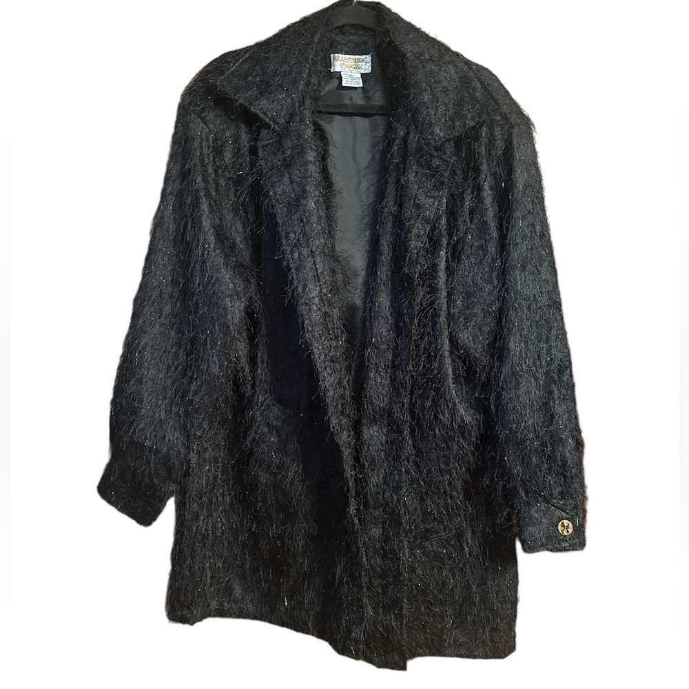 Something Special Vintage Black Versatile Coat Jacket Over Coat Shacket Puffy Sl